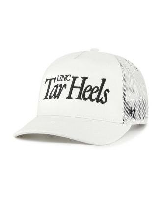 '47 Brand - Men's and Women's&nbsp;Cream North Carolina Tar Heels Foundation Script Adjustable Trucker Hat