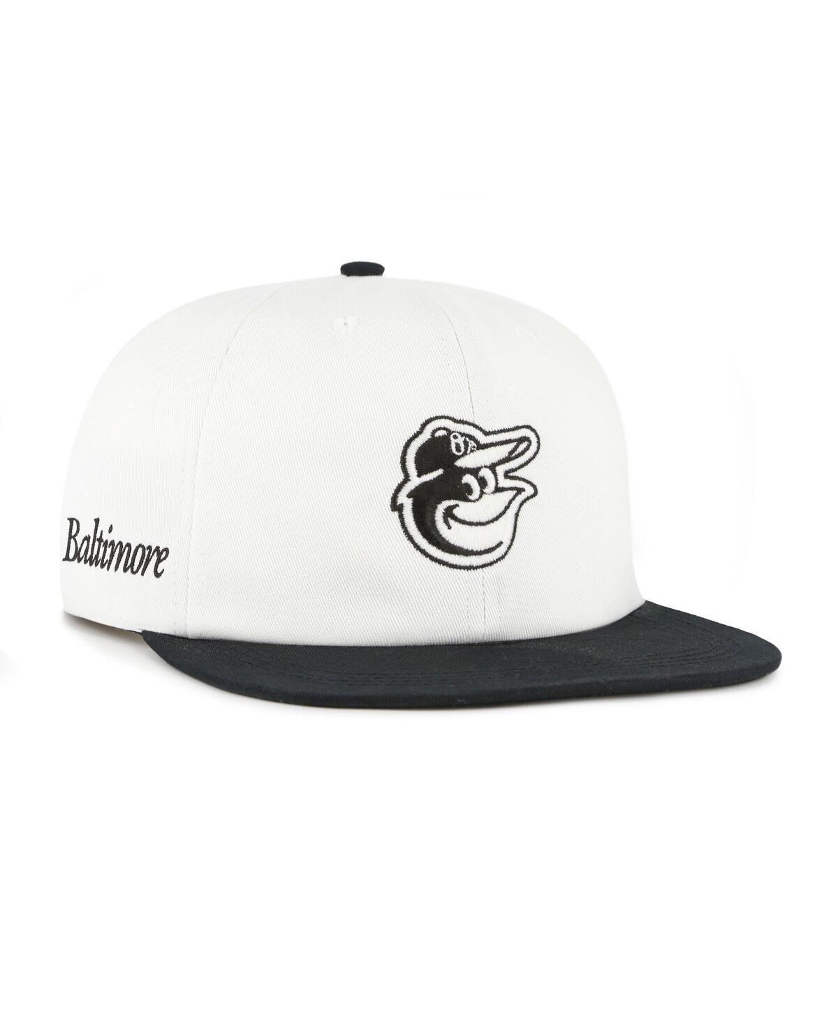 47 Brand Women's White/black Baltimore Orioles Foundation Captain Snapback Hat