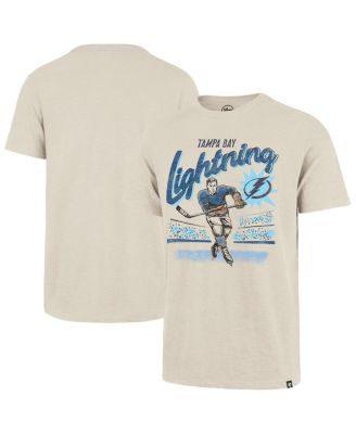 '47 Brand - Men's Natural Tampa Bay Lightning Hockey Player Golden Age Scrum T-Shirt