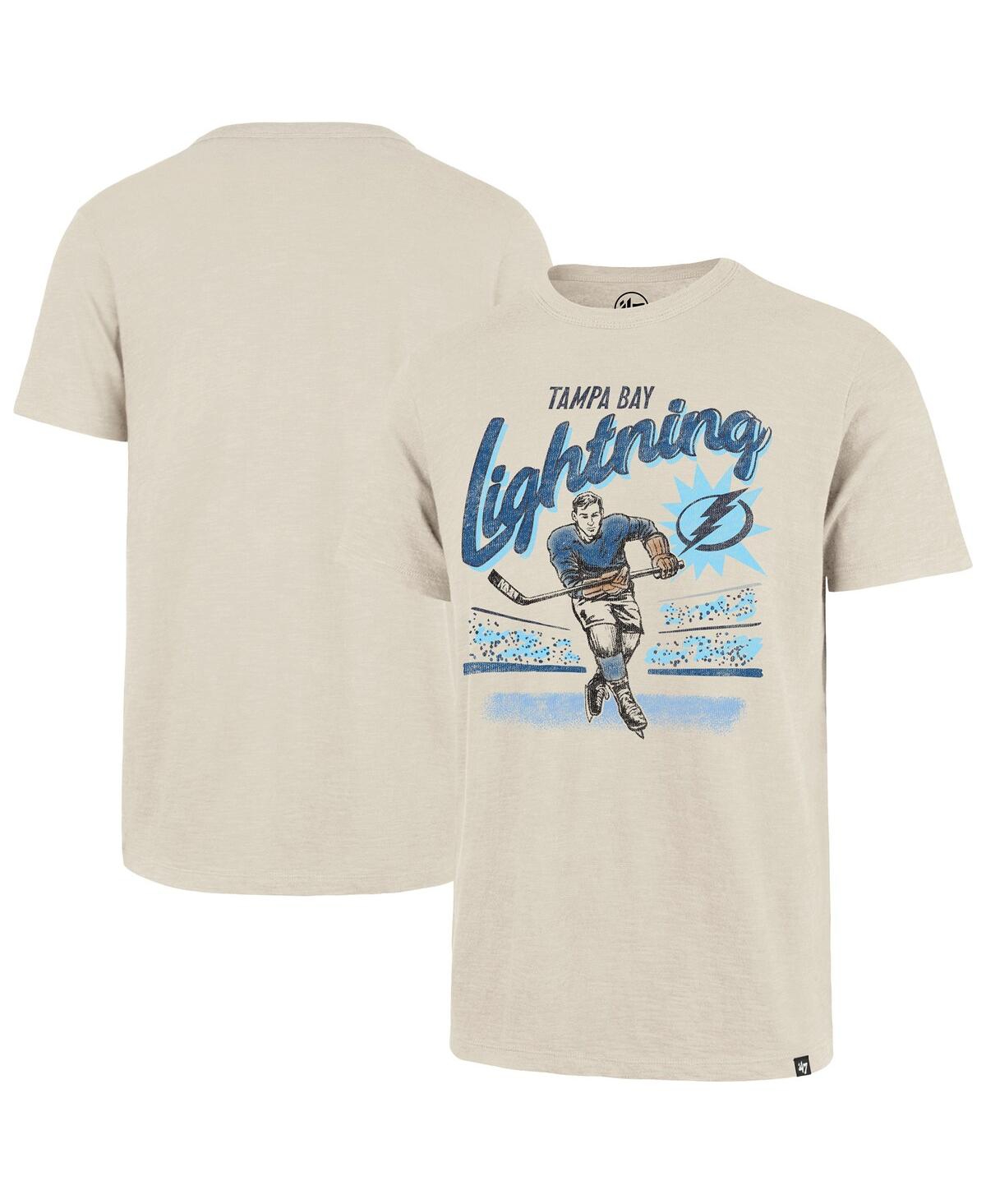 Men's Natural Tampa Bay Lightning Hockey Player Golden Age Scrum T-Shirt - Natural