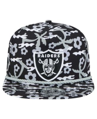 Men's Black Las Vegas Raiders Wakey Wakey Golfer Snapback Hat