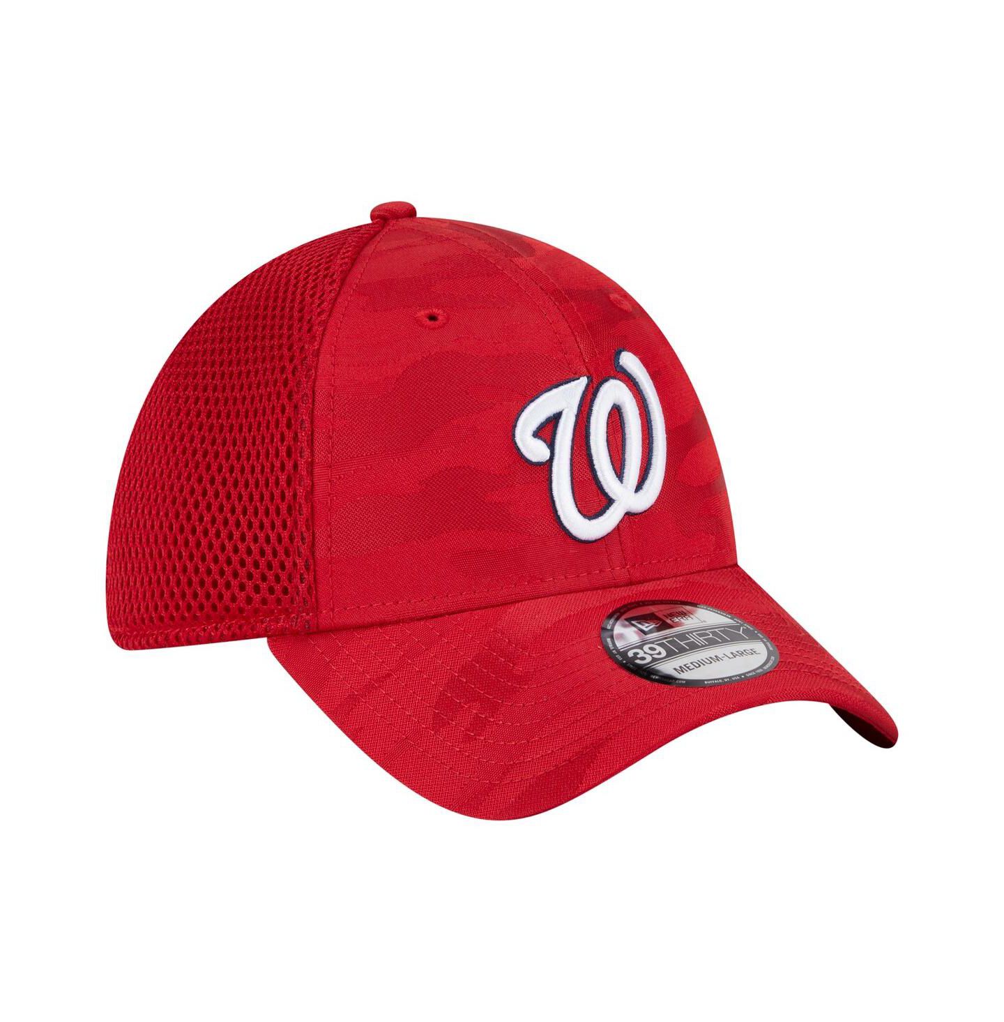 Мужская кепка New Era Red Washington Nationals Subtle Camo 39THIRTY Flex Hat — фото 3