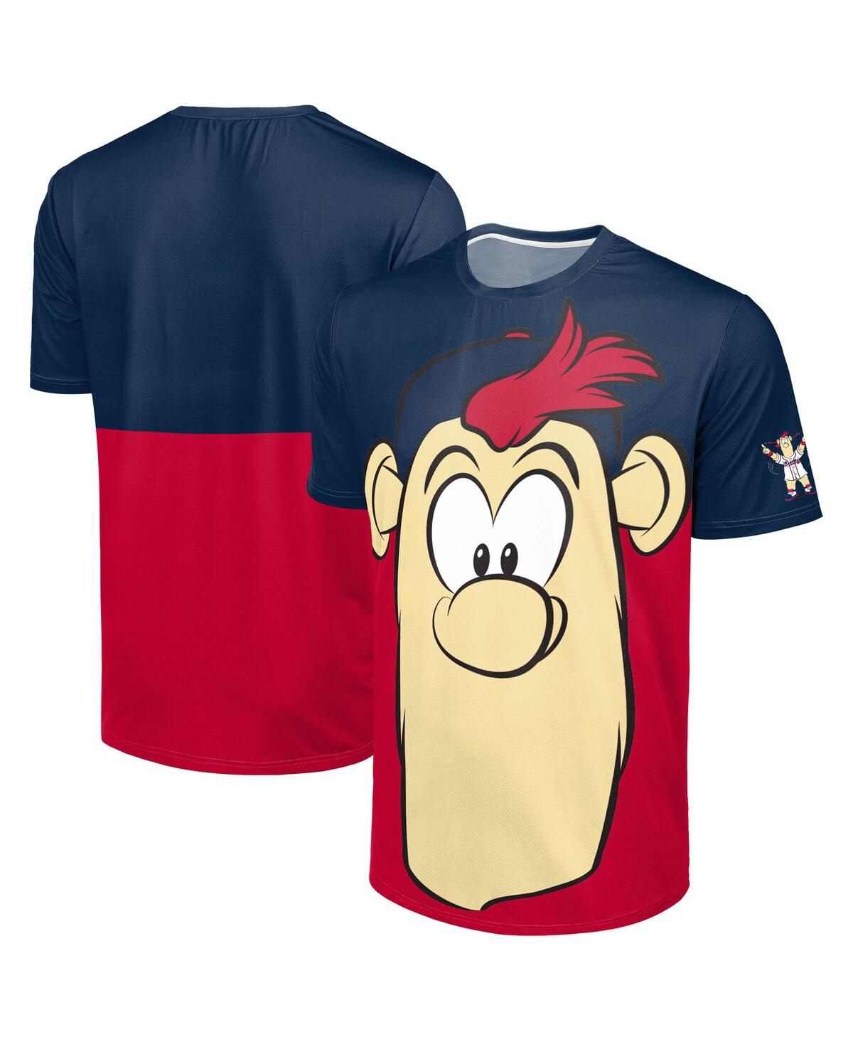 Men's Navy/Red Atlanta Braves Big Logo Mascot T-Shirt - Navy, Red