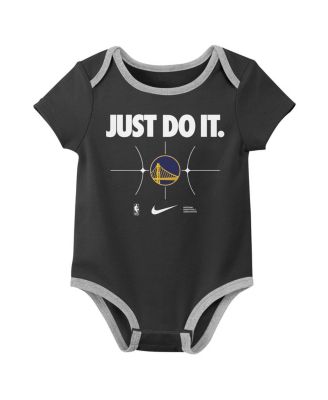 Newborn&nbsp;2-Pack Royal/Black&nbsp;Golden State Warriors Just Do It Bodysuit Set