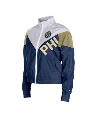 Women's&nbsp;Navy Philadelphia Union Leisure Cropped Full-Zip Windbreaker Jacket