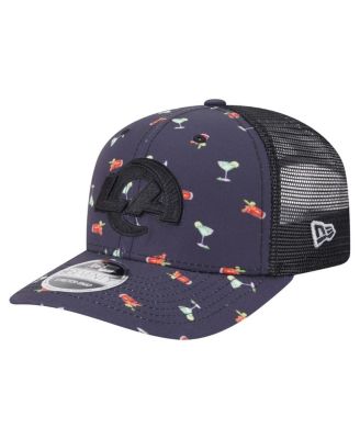 New Era - Men's Navy/Black Los Angeles Rams Adventure Drinks Pattern 9SEVENTY Stretch snap Hat
