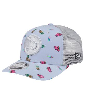 New Era - Men's Light Blue/Gray Atlanta Hawks Adventure Aloha Pattern 9SEVENTY Stretch-Snap Hat