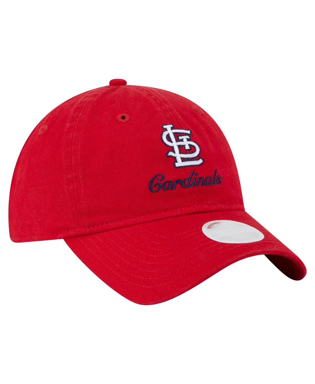 New Era Women's Red St. Louis Cardinals Preppy Team 9twenty Adjustable Hat