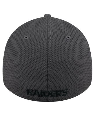 Men's Graphite Las Vegas Raiders Main 39THIRTY Flex Hat