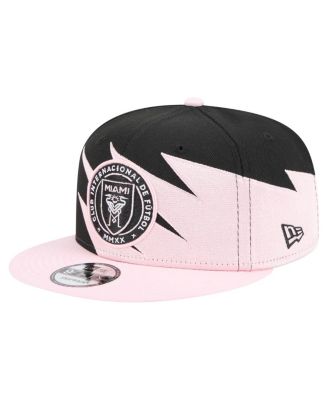 New Era - Men's Black/Light Pink Inter Miami CF Jagged 9FIFTY Snapback Hat