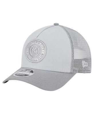 Men's Gray New York City FC Color Pack 9FORTY A-Frame Adjustable Trucker Hat