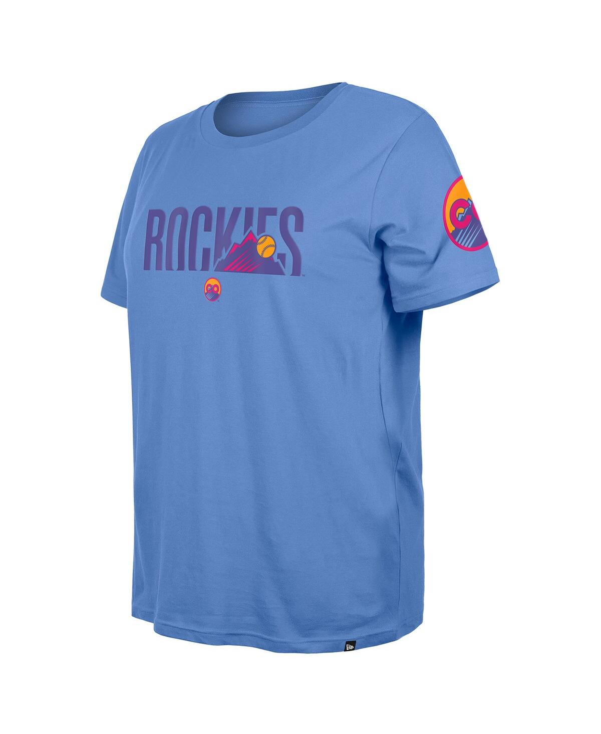 NEW ERA WOMEN'S BLUE COLORADO ROCKIES 2025 CITY CONNECT PLUS SIZE T-SHIRT 