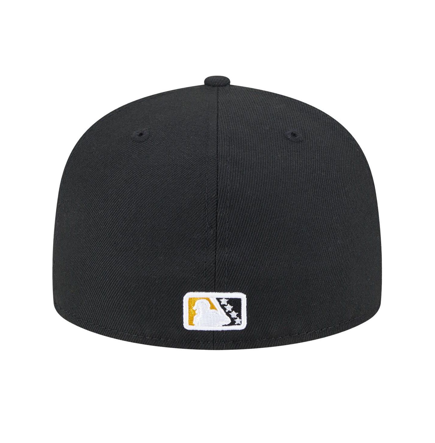 Мужская кепка New Era Black/White Salt Lake Bees Authentic Collection 59FIFTY Fitted Hat — фото 4
