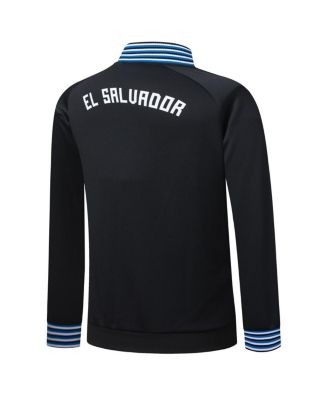 Men's Black El Salvador National Team Presentation Raglan Full-Zip Jacket