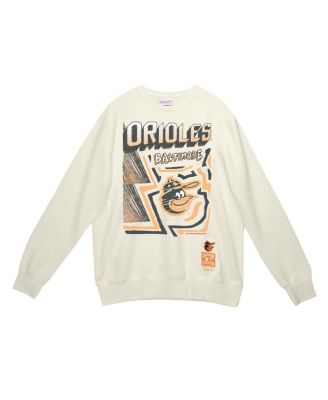 Men's Cream Baltimore Orioles Sidewalk Sketch Pullover Hoodie