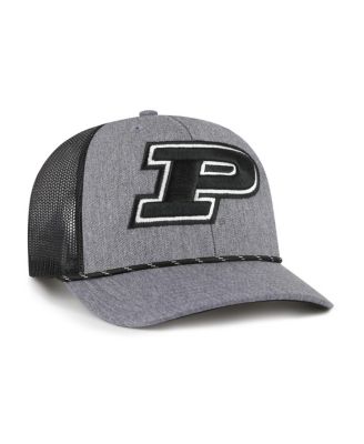 Men's Gray Purdue Boilermakers Carbon Rope Adjustable Hat