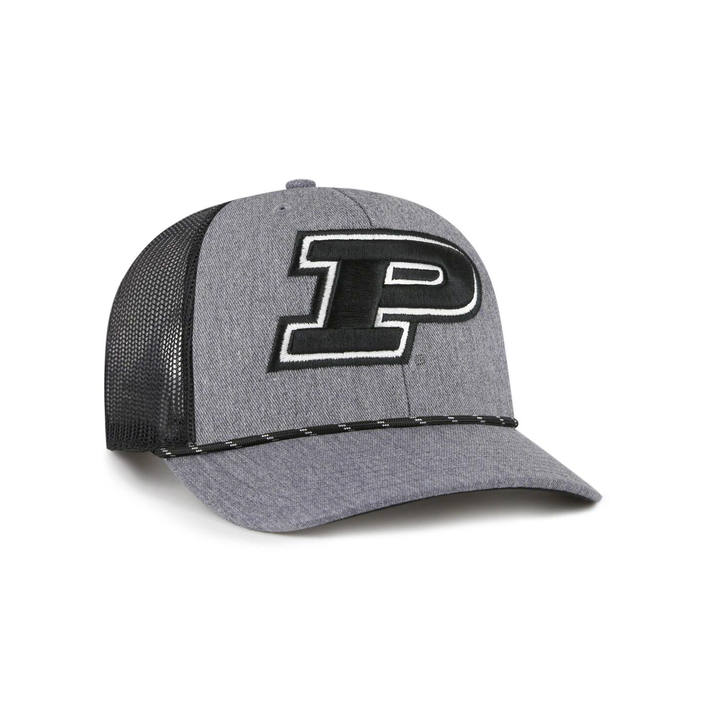 Мужская кепка '47 Brand Gray Purdue Boilermakers Carbon Rope Adjustable Hat — фото 3