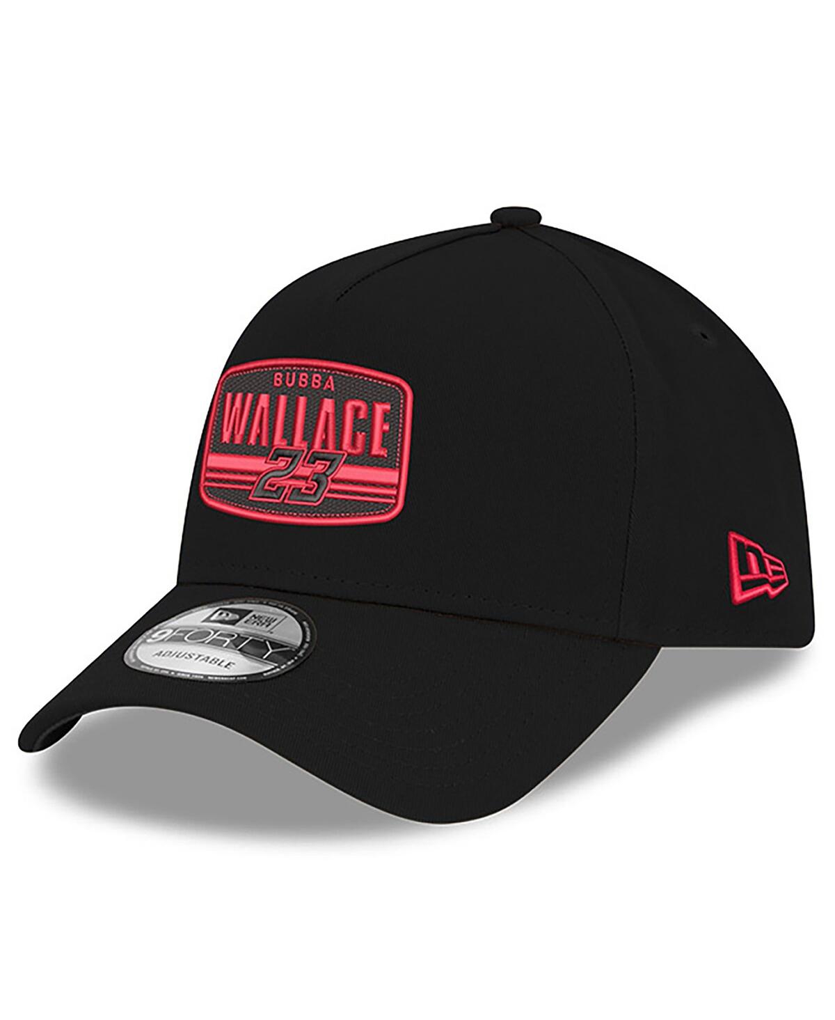 New Era Men's Black Bubba Wallace 9forty A-frame Patch Adjustable Hat