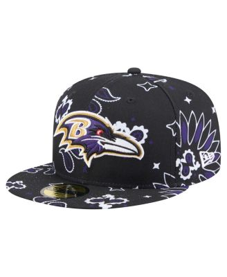 New Era - Men's Black Baltimore Ravens Paisley 59FIFTY Fitted Hat