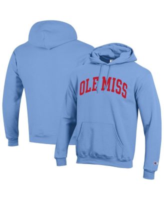 Champion - Men's Powder Blue Ole Miss Rebels Basic Arch Fleece Pullover Hoodie