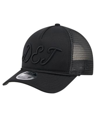 New Era - Men's  Black Detroit Tigers City Initial 9FORTY A-Frame M-Crown Adjustable Trucker Hat
