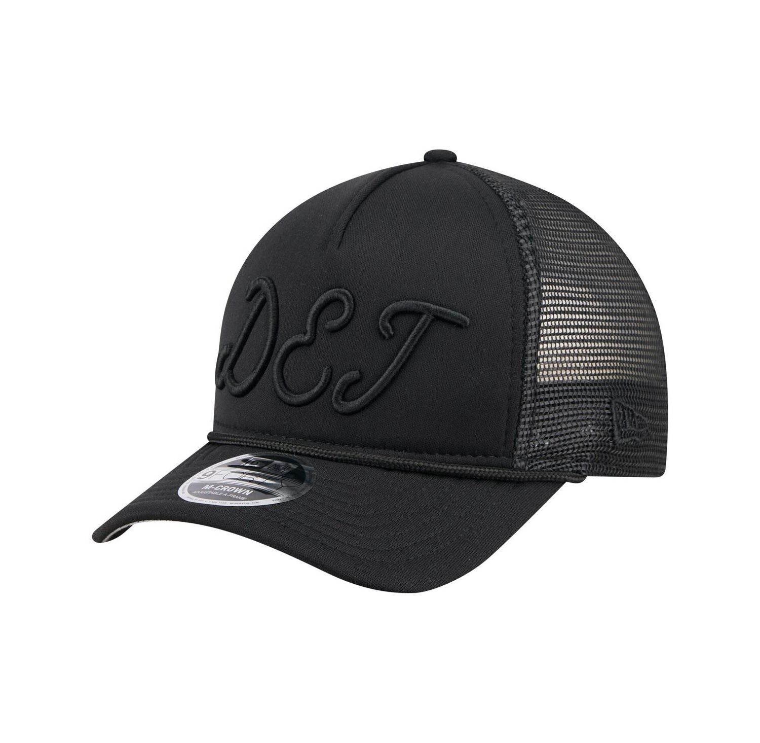 Men's Black Detroit Tigers City Initial 9FORTY A-Frame M-Crown Adjustable Trucker Hat