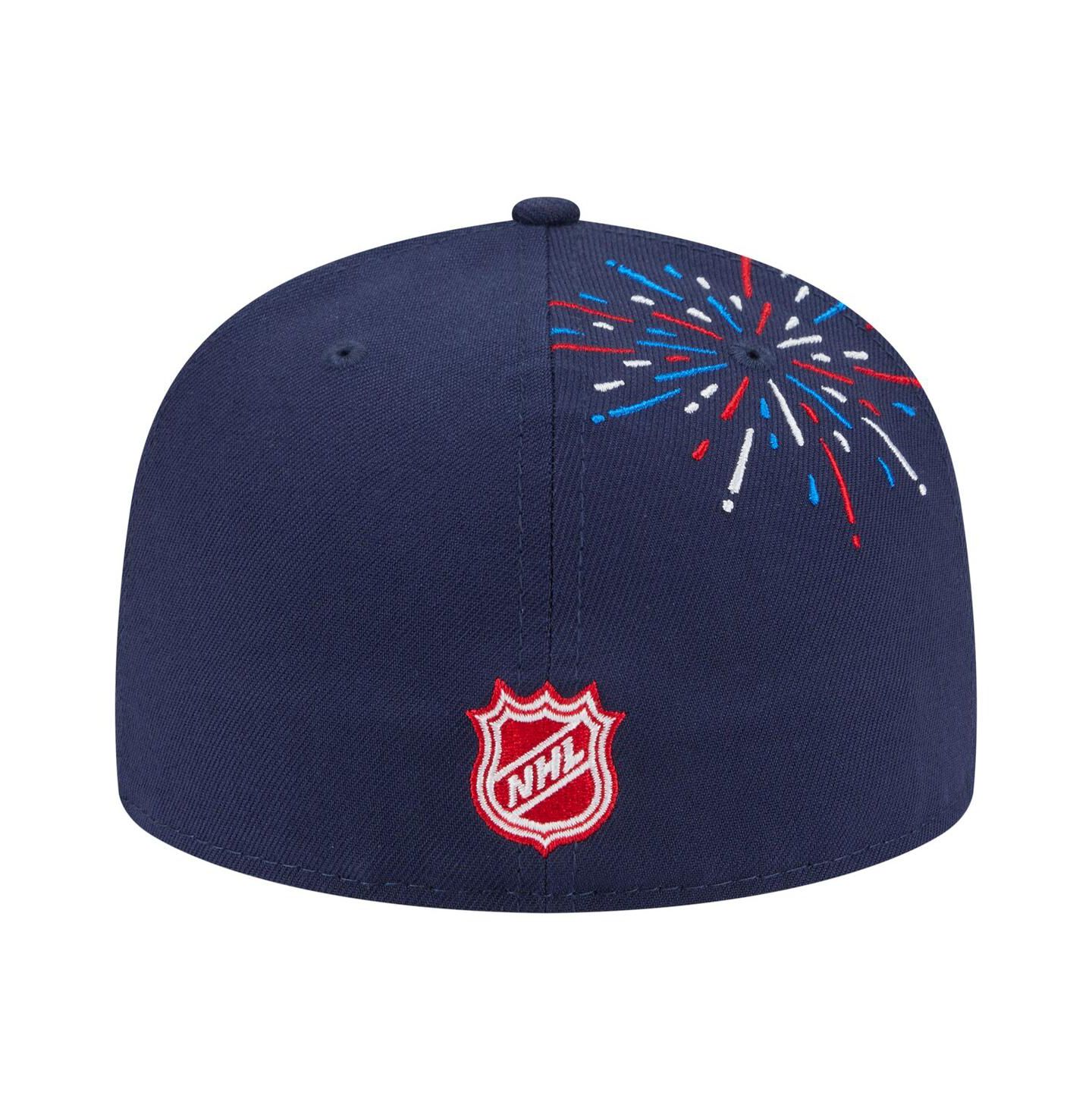 Мужская кепка New Era Navy Detroit Red Wings Americana Fireworks 59FIFTY Fitted Hat — фото 4