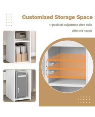 Computer Desk with Drawer Modern Laptop PC Desk with Adjustable Shelf and Cable Hole