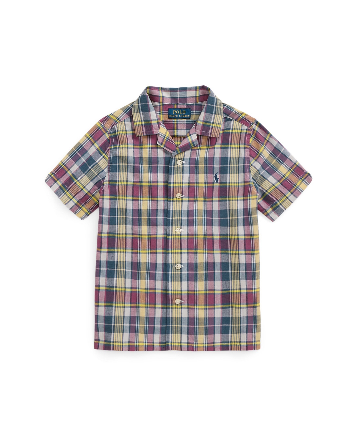 Polo Ralph Lauren Toddler And Little Boys Plaid Camp Shirt