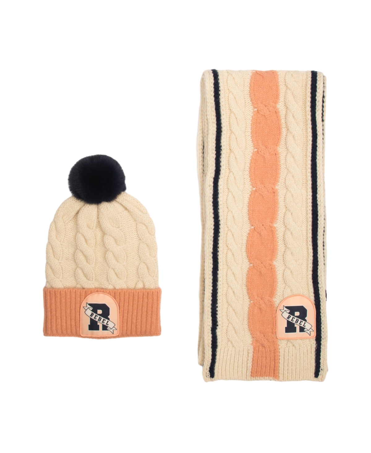 Men's A New Hope Princess Leia Rebel Adult 2-Pack Cable Knit Beanie & Scarf Set - Star wars princess leia