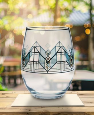 Lake Geneva Tulip Stemless Wine Glasses, Set of 4