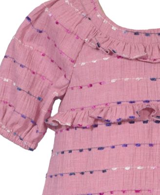 Toddler and Little Girls Ruffled Dress