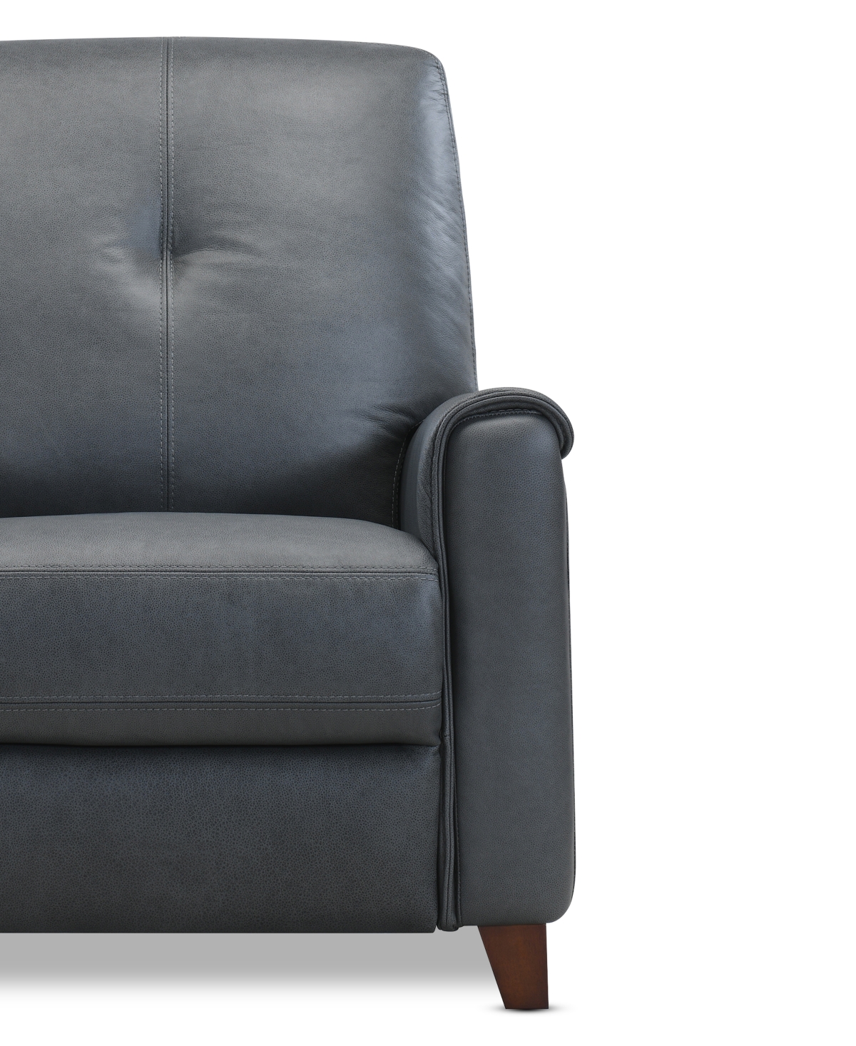 Macy's Ashlinn 35" Pushback Leather Recliner, Exclusively At  In Gray