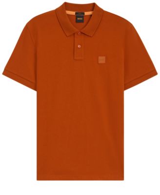 Men's Stretch-Cotton Logo Patch Slim-Fit Polo Shirt