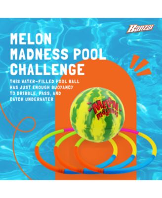 Melon Madness Pool Challenge Underwater Water-Filled Ball w/ Target Hoop