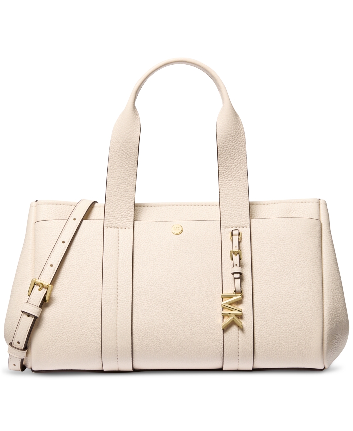 Michael Michael Kors Romee Medium Leather East West Satchel - Light Cream