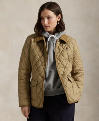 ブルゾン Polo Ralph Lauren Quilted Barn Jacket With Corduroy Collar Polo Ralph Lauren Women's Corduroy-Trim Quilted Barn Jacket