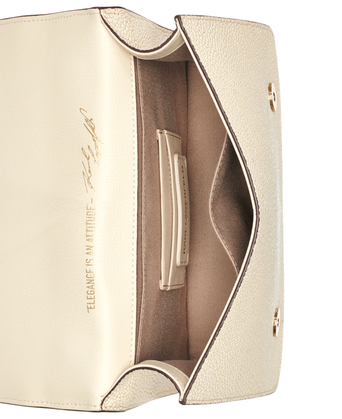 Karl Lagerfeld Simone Small Leather Crossbody In Brown