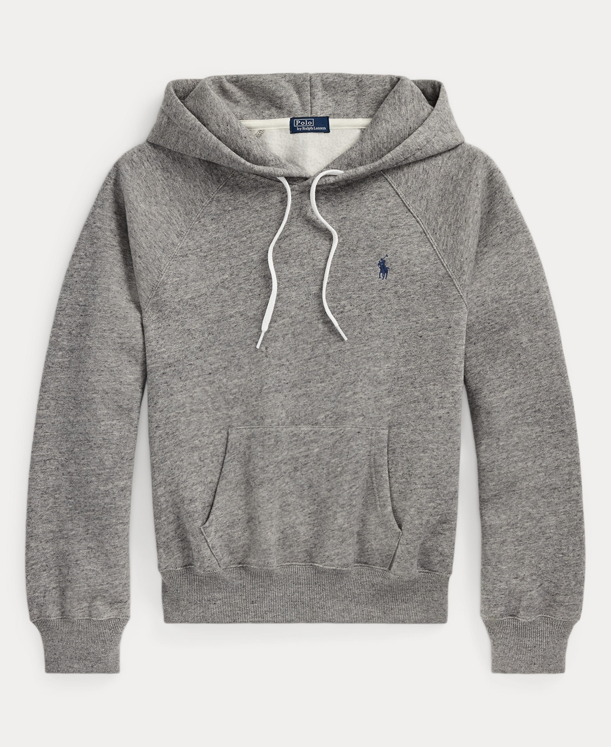 Polo Ralph Lauren Grey Hoodie With Drawstring Hood And Pony Embroidery On The Front