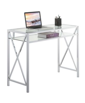 Oxford Chrome 42" Desk with Shelf