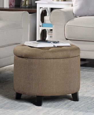 19.75" Designs4Comfort Round Storage Ottoman