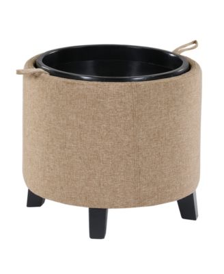 19" Designs4Comfort Oscar Storage Ottoman with Reversible Tray