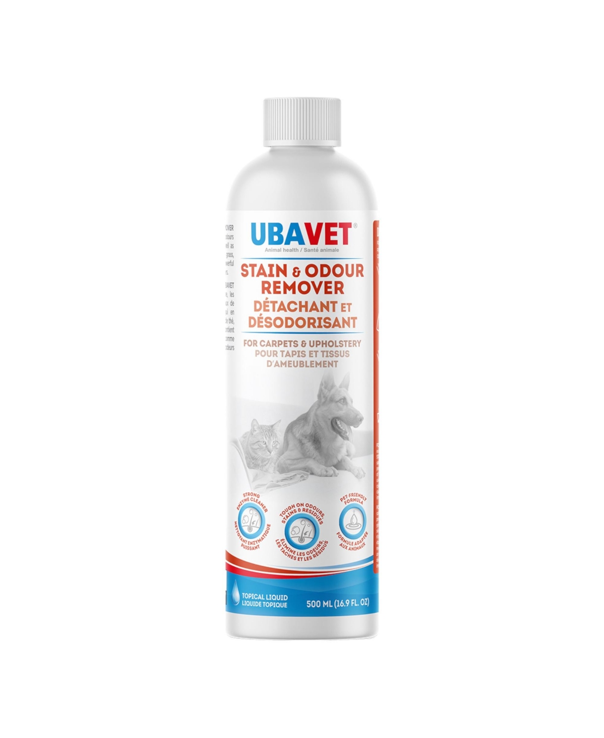 Stain and Odor Remover for Dogs & Cats &#x2013; Powerful Enzyme Cleaner &#x2013; (16.9 fl oz / 500ml)