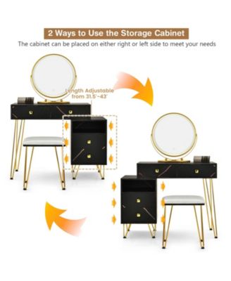 Modern Dressing Table with Storage Cabinet