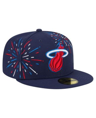 Men's Navy Miami Heat Americana Fireworks 59FIFTY Fitted Hat