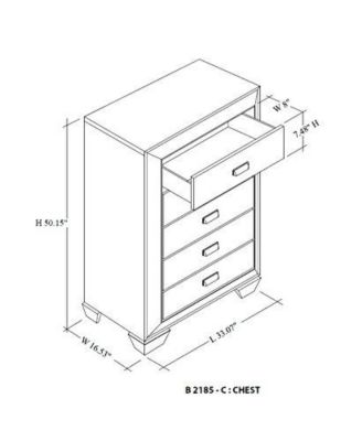 Kerry Wood 5-Drawer Chest, Brown