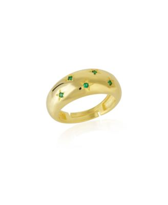 Celestial Star Sterling Dome Ring With Clear Stones