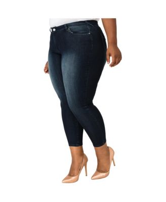 Plus Size Curvy-Fit Cropped Skinny Jeans