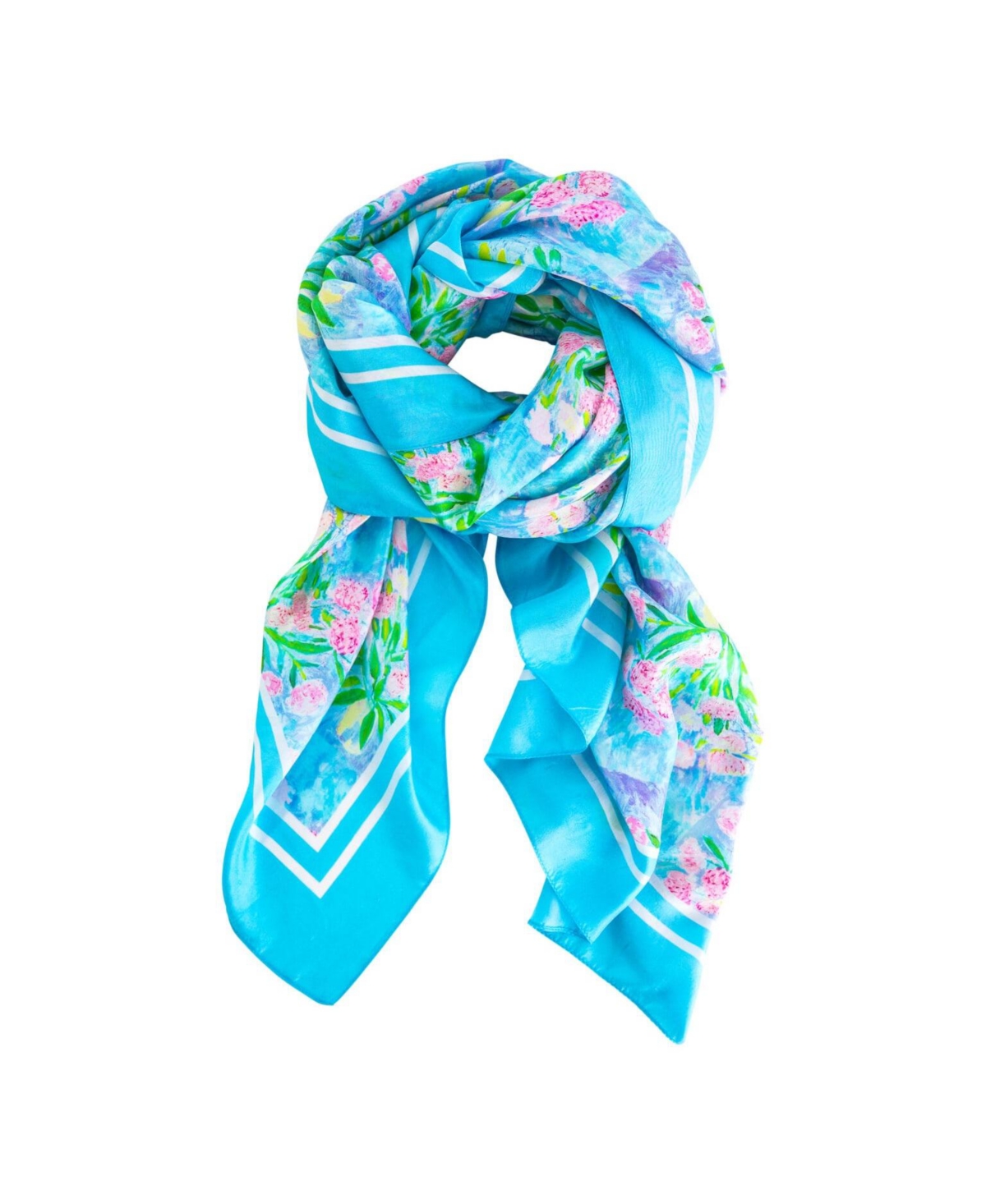 Silk Scarf/Wrap/Sarong - Pink peony