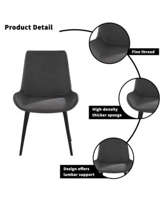 Modern Dining Chair Living Room Metal Leg Dining Chair-2 Pcs/Ctn
